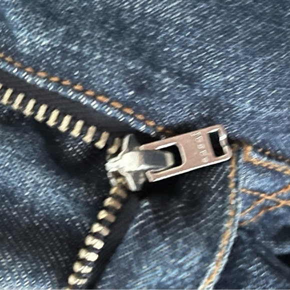 SACAI Japan sz 0  XS Deconstructed Blue DENIM JEANS Green Accent - Picture 6 of 14